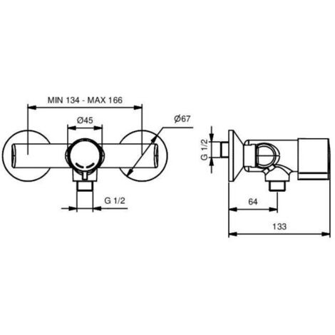 Idral Außendusche 25 Sek. - Zeitgesteuerte Drucktaste Chrom