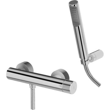 Externer Brausemischer mit flexibler Wandhalterung Paffoni Jo JO168DCR  Chrom
