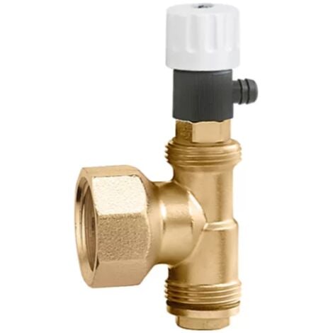 Kopfgruppe bestehend aus Entlüftungshahn, Armatur und Stopfen 1" F Caleffi 599662  1" F