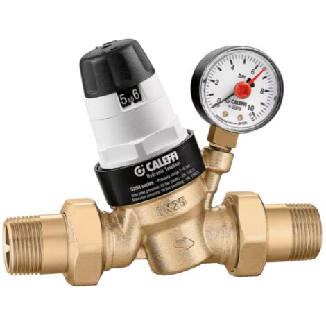 Druckminderer Wasser DN15 Messing - Einstellbar Mit Manometer Für Wasserdruck