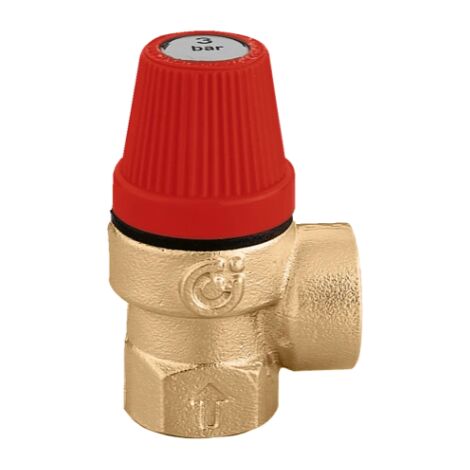 CALEFFI Sicherheitsventil 312460 – 6 Bar, Anschluss M/F, PN 10, Für Heizungsanlagen