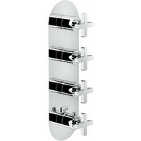 Außenteil für Nobili 3-Wege-Unterputz-Thermostat-Brausebatterie Serie Lira LR116103CR Verchromt - Messing