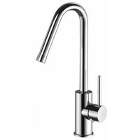 Waschtischmischer mit schwenkbarem Auslauf und automatischem Ablauf Paffoni Light Serie LIG977CR Verchromt - Messing