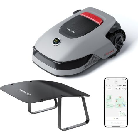Dreame – A1 Pro Robot tondeuse avec garage - 2000 m² – Technologie OmniSense – Évitement d'obstacles 3D – Gestion des zones via application