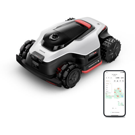 DREAME A3 AWD Pro 3500 Robot Tondeuse, pour 3500 M², Moteurs Moyeu AWD, LiDAR 3D 360° Et Vision IA Duale, Capacité De Montée Jusqu’à 80% (38,7°), EdgeMaster 2.0