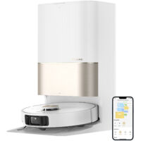 Dreame - X40 Ultra Complete Blanc - Aspirateur Robot Laveur avec fonction serpillière – Puissance d'aspiration 12 000 Pa – Connectivité Wi-Fi – Nettoyage autonome et ciblé