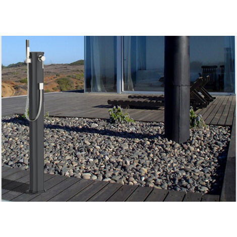 Douche solaire aluminium 100% recyclable – Capacité 20L – Installation extérieure – Pour piscine, jardin, camping – Arkema Design