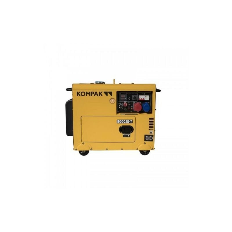 Groupe électrogène diesel Monophasé et triphasé insonorisé 6300W Kompak NT-8000SE-T