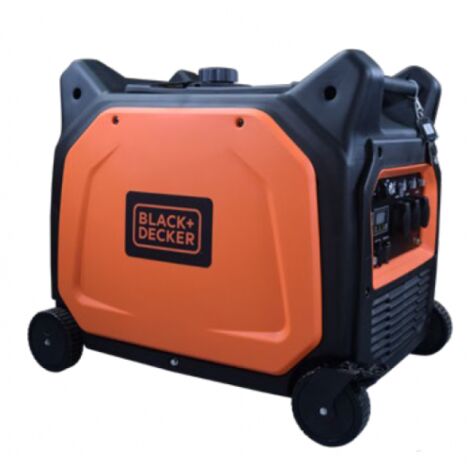 Black & Decker – Groupe électrogène essence 6500W inverter insonorisé – Moteur 4 temps 389 cm3 – Autonomie 8h – Niveau sonore 58 dB – 230V 28.3A - BXGNi6500E (1/5)