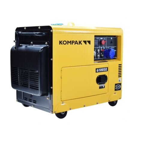 KOMPAK Groupe électrogène diesel 5500W monophasé, ATS, insonorisé NT-6100SE valable pour installation solaire