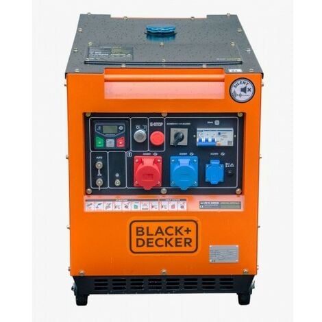 Groupe électrogène BLACK+DECKER 7.9KvA Diesel 230V/400V Insonorisé BXGND7900E monophasé et triphasé
