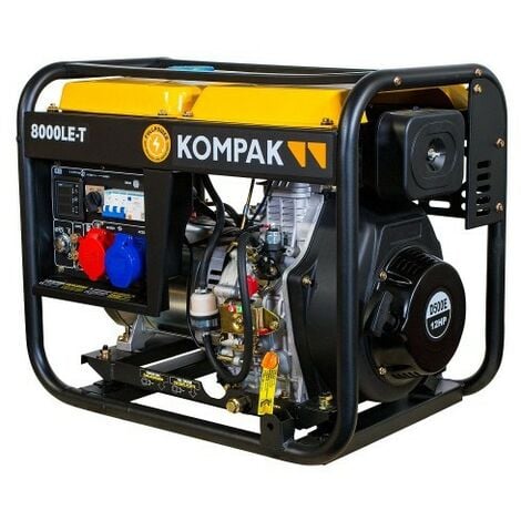 Groupe électrogène diesel 6400W Monophasé et Triphasé Kompak NT-8000LE-T ATS