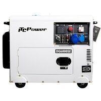 Itc Power – Groupe électrogène diesel 5300W AVR silencieux – Démarrage électrique – Autonomie 11h à 50% de charge – Connectique photovoltaïque