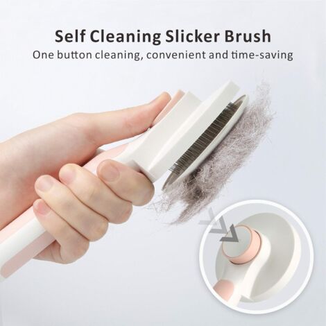 Brosse Chiens Chats, Brosse Autonettoyante Long Court pour Eliminer Efficacement jusqu'à 95% des Poils Morts et Tomentose sous-Poil Tangles Dead