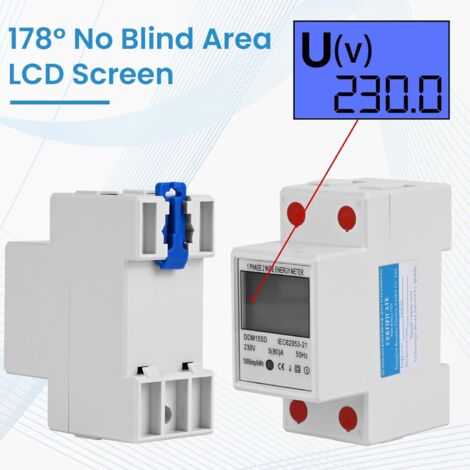 Sunshine-Electrique Compteur Monophasé Mètre KWh Compteur D'énergie 5