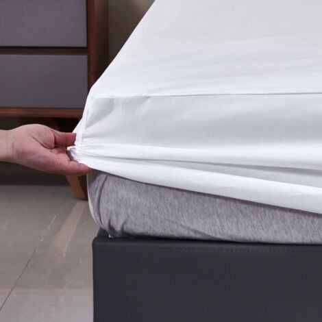 Protège Matelas 140x200 cm Alèse Impermeable Drap Housse en Coton et Microfibre Protection Lit pour Adulte et Bebe Alaise pour Incontinence Anti-Acarien Couvre-Matelas Pipi Lavable en Machine