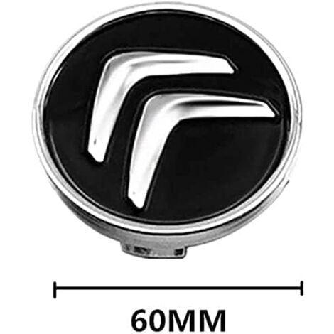 4 Pièces 60mm Auto Cache Moyeux Capuchons De Centre pour Citroen C3 C4 C5 Elysee Berling Xsara Picasso Saxo DS3 DS4 DS6, Jante Centre D'emblème Accessoires de Logo D'emblème de Décoration de Pneus