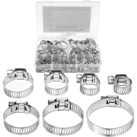 52 Colliers De Serrage Inox 304 - 7 Tailles (6-51mm) Pour Tuyaux Et Câbles - XSHAO