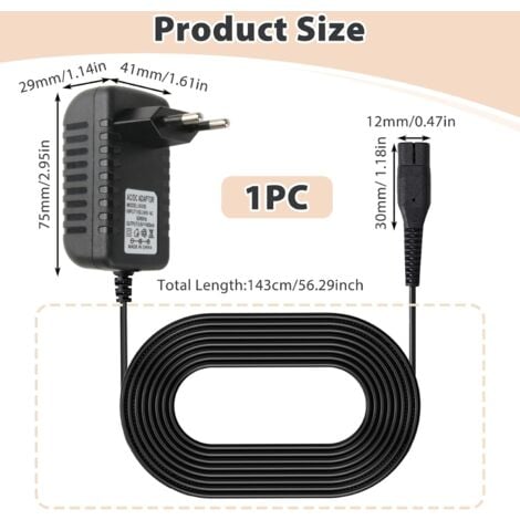 5,5 V Chargeur Compatible avec Les Nettoyeur Lave Vitres Karcher WV1, WV1 Plus, WV2 Plus, WV2, WV5, WV5 Premium 2nd génération, WV51, WV55, WV60, WV70, Câble d'alimentation de Rechange