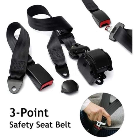 Ceinture de sécurité de voiture 3 points télescopique automatique Accessoires de voiture de remplacement universels pour enfants adultes et enceintes Expérience confortable et sûre