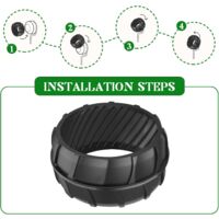 Protections Roue XL Pour Worx Landroid - Pack De 2 - Caoutchouc - Améliore Traction Et Stabilité