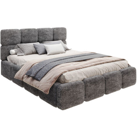 Lit coffre Delicato 180 x 200 cm avec sommier à lattes relevable Noir