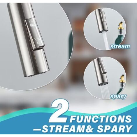 Gomyhom - Rubinetto Cucina Con Doccetta Estraibile, Monocomando E Rotazione 360°, Perfetto Per Lavelli Moderni