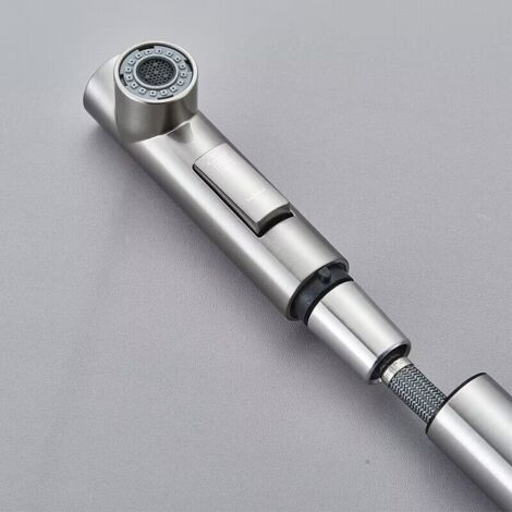 Rubinetto Cucina con Doccetta Estraibile, Miscelatore Cucina Girevole a 360°, Rubinetti Cucina con 2 tipi di Getto, Rubinetto Lavello in Acciaio inox Spazzolato, Fontana Lavello Cucina