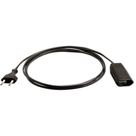 Verlängerungkabel Eurostecker 5 m schwarz IP20 H03VVH2-F 2x0,75
