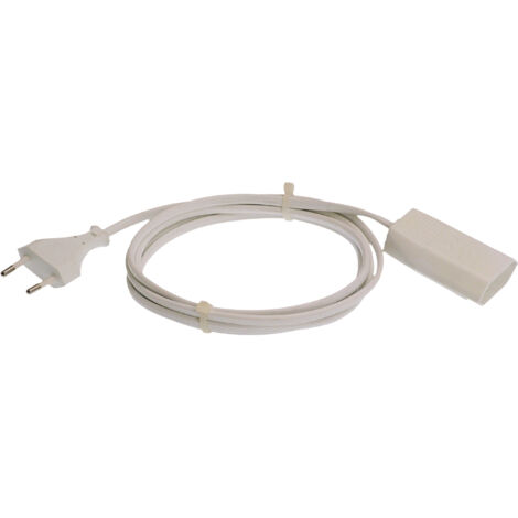 Verlängerungkabel Eurostecker 2 m weiß IP20 H03VVH2-F 2x0,75