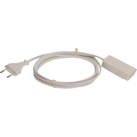 Verlängerungkabel Eurostecker 5 m weiß IP20 H03VVH2-F 2x0,75