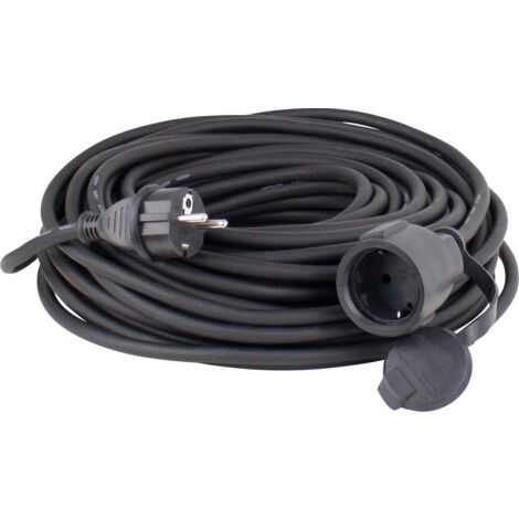 Verlängerungskabel 50 m Außenbereich IP44 Schwarz H05RR-F 3G1,5