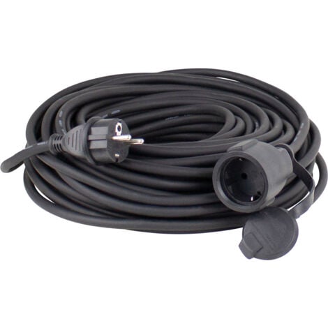 Verlängerungskabel 25 m Außenbereich IP44 Schwarz H05RR-F 3G1,5