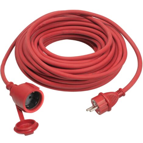 Gummi-Verlängerungsleitung 230V 15m rot H07RN-F 3G1,5 IP44