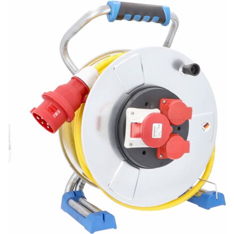 as - Schwabe Starkstrom Verlängerungskabel 25 m K35 AT-N07V3V3-F 5G2,5-400V/ 32A/6h/ca. 22kW - Baustelle, Garten - 5-polige, robuste CEE Verlängerung für Außenbereich - IP44 - Made in Germany, 60723
