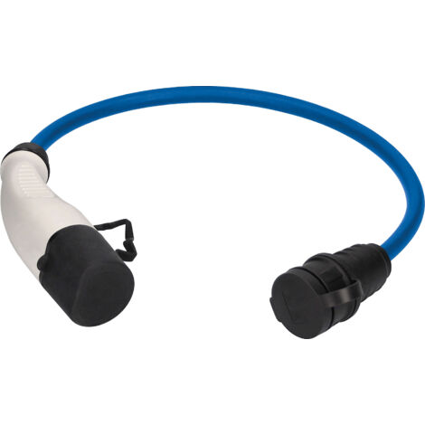Typ 2 auf Schuko Kupplung Ladekabel 0,5 m 3,6 kW 1-phasig 16 A
