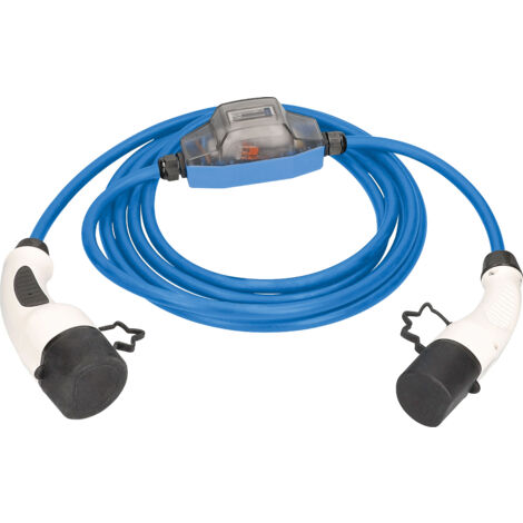 Ladekabel mit Stromzähler Typ 2 für Elektrofahrzeuge 5 m 3,6 kW 1-phasig 16 A