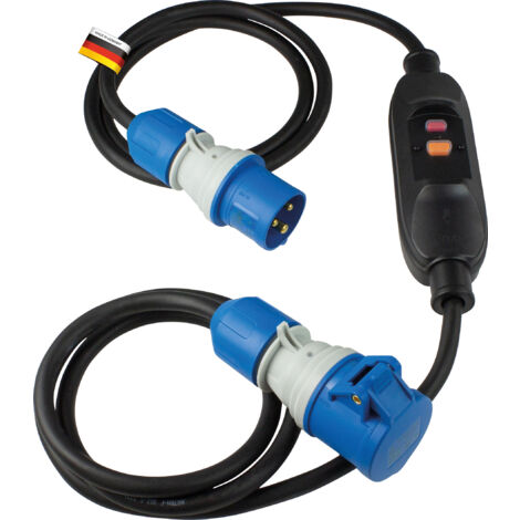 Electraline 01665 bouwplaatsverlengkabel IP44 (10m kabel, H07RN-F 3G2.5, voor buitengebruik en gebruik op bouwplaatsen Electraline 01665 bouwplaatsverlengkabel IP44 (10m kabel, H07RN-F 3G2.5, voor buitengebruik en gebruik op bouwplaatsen