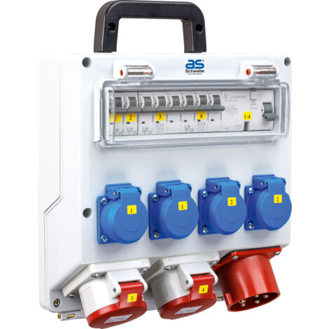 FIXO 3 CEE Wandverteiler mit Anbaustecker 400V/32A/max. 22kW IP44