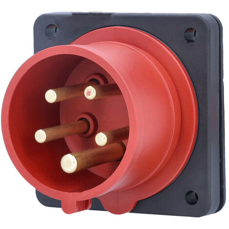 CEE Anbaustecker aus Polyamid 5-polig 400V 16A 6h IP44 (1/2)