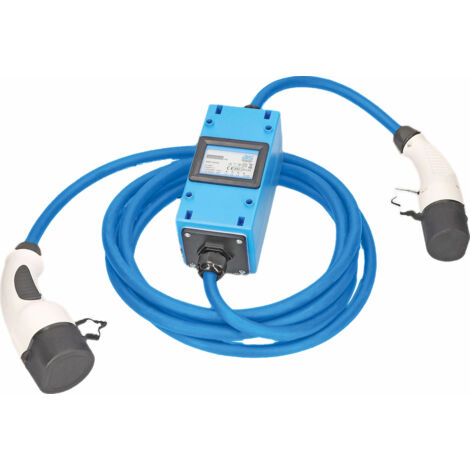 Ladekabel mit Stromzähler Typ 2 für Elektrofahrzeuge 5 m 11 kW 3-phasig 16 A (1/10)