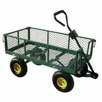 Handwagen Bollerwagen mit Plane Gartenwagen grün Handkarre Transportwagen 350 kg 