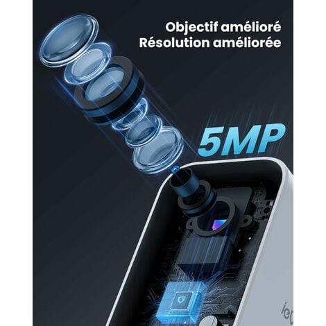 ieGeek 2,5K 5MP Caméra Surveillance WiFi Exterieure sans Fil Batterie Vision Nocturne Couleur AI PIR Détection Mouvement