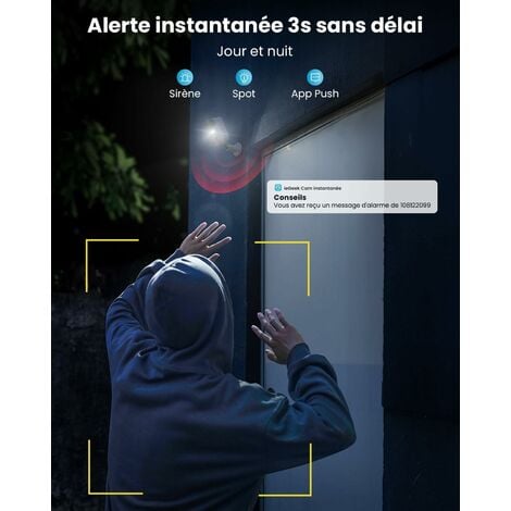 ieGeek 2,5K 5MP Caméra Surveillance WiFi Exterieure sans Fil Batterie Vision Nocturne Couleur AI PIR Détection Mouvement
