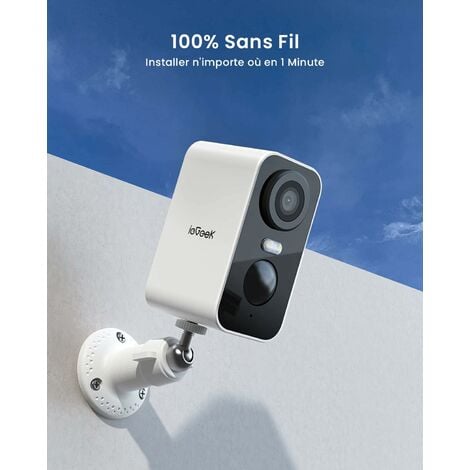 ieGeek 2PCS 2K Caméra Surveillance WiFi Exterieure sans Fil Batterie Vision Nocturne Couleur AI & PIR Détection Mouvement