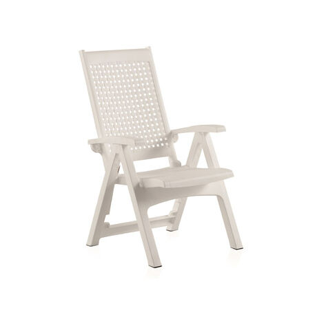 Sillon Posiciones Resina Metal Blanco Shaf