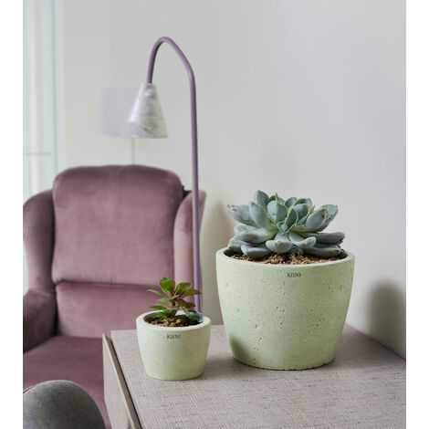 KIINI Beton-Outdoor-Topfblumen-Blumenständer für den Innenbereich - Garten XS Weiß (1/3)