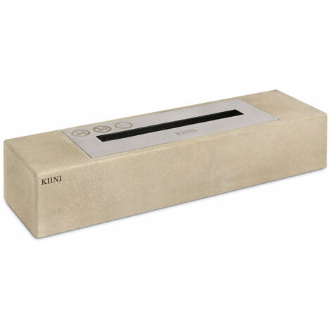 KIINI SALAMA Tischkamin Freistehender BioKamin + 1L Ethanolfrei Beige