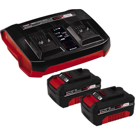-CAHERSA- STARTER KIT  2  BATERIAS X 4.0 AH  + CARGADOR DOBLE (4511341 +