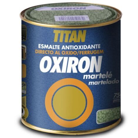 PINTURA OXIRON MARTELE VERDE SEDA 750 ML TITAN (1/2)